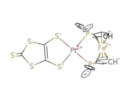 (bis(diphenylphosphino)ferrocene)platinum(II)(1.3-dithiole-2-thione-4,5-dithiolate)