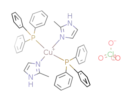 Molecular Structure of 182012-99-3 ([(triphenylphosphine)2(2-methylimidazole)2Cu]ClO<sub>4</sub>)