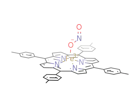 meso-tetra-p-tolylporphyrinato(η1-nitrito)iron(III)