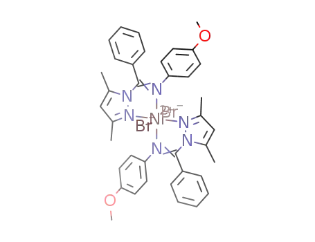 bis-2-(C<sub>3</sub>HN<sub>2</sub>Me<sub>2</sub>-3,5)(C(Ph)=N(4-CH<sub>3</sub>OC<sub>6</sub>H<sub>4</sub>))NiBr<sub>2</sub>
