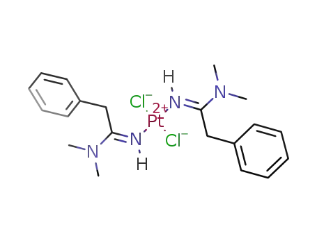 trans-[PtCl<sub>2</sub>(E-N(H)=C(NMe<sub>2</sub>)CH<sub>2</sub>Ph)2]