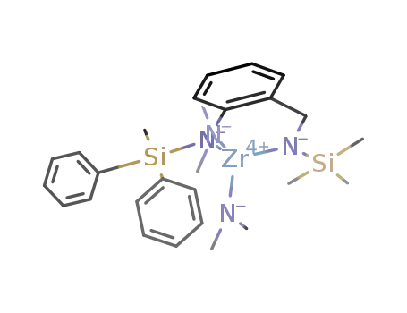 Zr(NNCH<sub>2</sub>C<sub>6</sub>H<sub>4</sub>)(Si(CH<sub>3</sub>)3)(SiCH<sub>3</sub>(C<sub>6</sub>H<sub>5</sub>)2)(N(CH<sub>3</sub>)2)2