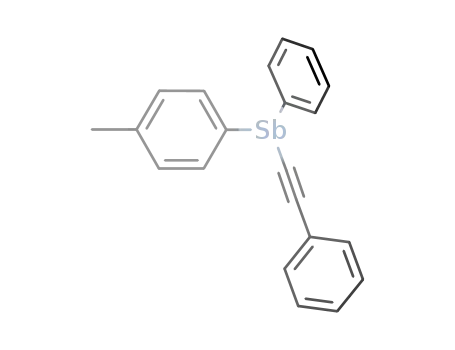 Molecular Structure of 312308-59-1 ((phenyl)(phenylethynyl)(p-tolyl)stibane)