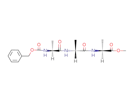 Molecular Structure of 62632-64-8 (L-Alanine, N-[N-[N-[(phenylmethoxy)carbonyl]-L-alanyl]-D-alanyl]-, methyl
ester)