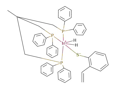 CH<sub>3</sub>C[CH<sub>2</sub>P(C<sub>6</sub>H<sub>5</sub>)2]3IrH<sub>2</sub>(SC<sub>6</sub>H<sub>4</sub>CHCH<sub>2</sub>)