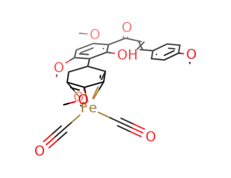 2,4,4'-trimethoxy-6-hydroxy-5-(tricarbonyl[(1'',2'',3'',4''-η)-2''-methoxy-1'',3''-cyclohexa-5''α-dienyl]iron(0))chalcone