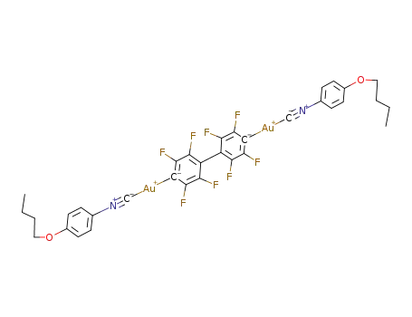 [(μ-4,4'-C6F4C6F4)(Au(C.tplbond.NC6H4O(CH2)3CH3-p))2]