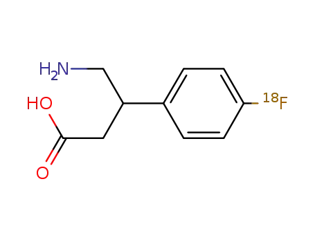 Molecular Structure of 1160102-12-4 ([18F]-4-amino-3-(4-fluorophenyl)butyric acid)
