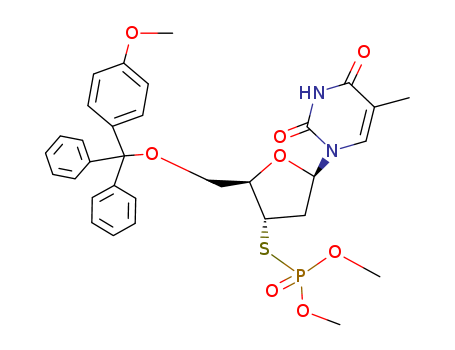Thymidine, 5'-O-[(4-methoxyphenyl)diphenylmethyl]-3'-thio-, 3'-(dimethyl phosphate)