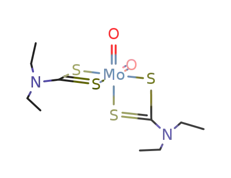 Molecular Structure of 19680-83-2 (BIS(DIETHYLDITHIOCARBAMATO)DIOXOMOLYBDENUM(VI))
