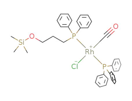 ((CH<sub>3</sub>)3SiO(CH<sub>2</sub>)3P(C<sub>6</sub>H<sub>5</sub>)2)Rh(CO)(Cl)(P(C<sub>6</sub>H<sub>5</sub>)3)