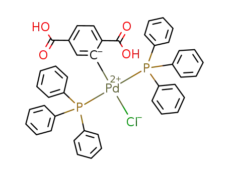 trans-PdCl(PPh<sub>3</sub>)2(C<sub>6</sub>H<sub>3</sub>(CO<sub>2</sub>H)2-2,5)