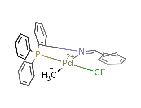 PdCl(CH<sub>3</sub>)((C<sub>6</sub>H<sub>5</sub>)2PC<sub>6</sub>H<sub>4</sub>NCH(C<sub>6</sub>H<sub>5</sub>))