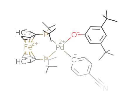 (Pd(1,1'-bis(di-tert-butylphosphino)ferrocene)(C<sub>6</sub>H<sub>4</sub>-4-CN)(OC<sub>6</sub>H<sub>3</sub>-3,5-(t-Bu)2))