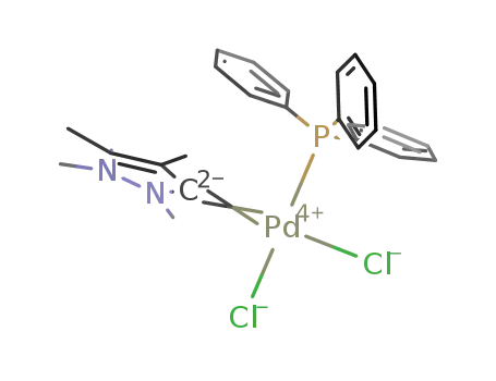 [PdCl<sub>2</sub>((N<sub>2</sub>C<sub>3</sub>(CH<sub>3</sub>)4)(P(C<sub>6</sub>H<sub>5</sub>)3))]