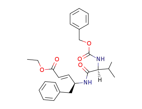 4(S)-<<N-<(benzyloxy)carbonyl>valyl>amino>-5-phenyl-2(E)-pentenoic acid ethyl ester