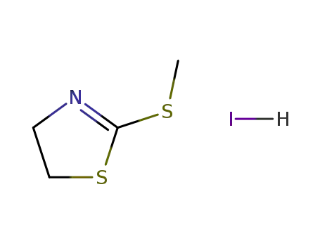 Molecular Structure of 40836-94-0 (2-Methyl-sulphanyl-4,5-dihydrothiazoline hydroiodide)