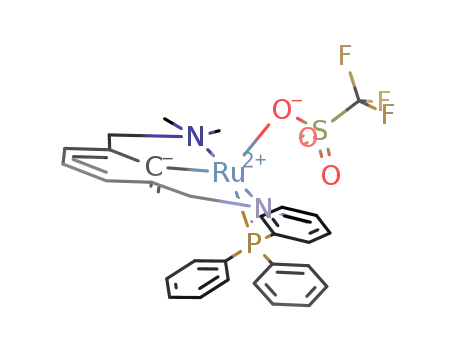 1,3-(Me<sub>2</sub>NCH<sub>2</sub>)2C<sub>6</sub>H<sub>3</sub>-2-Ru(O<sub>3</sub>SCF<sub>3</sub>)(PPh<sub>3</sub>)