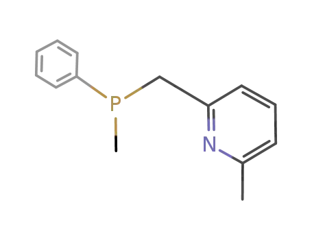 Molecular Structure of 189273-79-8 (Pyridine, 2-methyl-6-[(methylphenylphosphino)methyl]-, (S)-)
