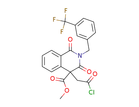 4-Chlorocarbonylmethyl-1,3-dioxo-2-(3-trifluoromethyl-benzyl)-1,2,3,4-tetrahydro-isoquinoline-4-carboxylic acid methyl ester