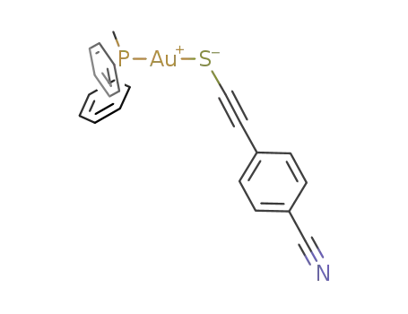 [Au(p-CN-C<sub>6</sub>H<sub>4</sub>-CC-S)(PPh<sub>2</sub>Me)]