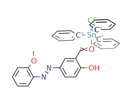 (C<sub>6</sub>H<sub>5</sub>)3SnCl(OCHC<sub>6</sub>H<sub>3</sub>(OH)NNC<sub>6</sub>H<sub>4</sub>OCH<sub>3</sub>)