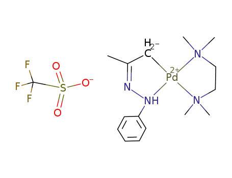 [Pd(CH<sub>2</sub>C(Me)=NNH(Ph))(N,N,N',N'-tetramethylethylenediamine)]OTf