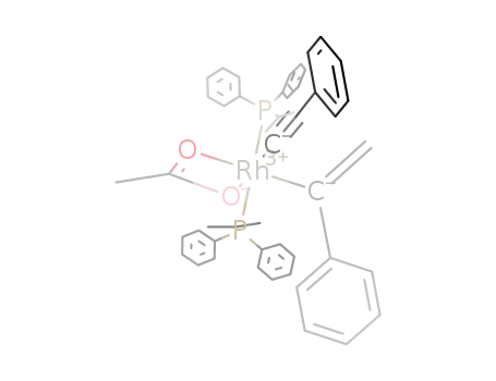 [Rh(κ(2)-O2CCH3)(CCPh)(C(Ph)CH2)(PPh2(Pr-i))2]