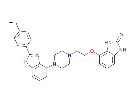 Molecular Structure of 888019-10-1 (2H-Benzimidazole-2-thione,
4-[2-[4-[2-(4-ethylphenyl)-1H-benzimidazol-4-yl]-1-piperazinyl]ethoxy]-1,
3-dihydro-)