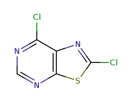 Molecular Structure of 19602-61-0 (2,7-DICHLOROTHIAZOLO[5,4-D]PYRIMIDINE)
