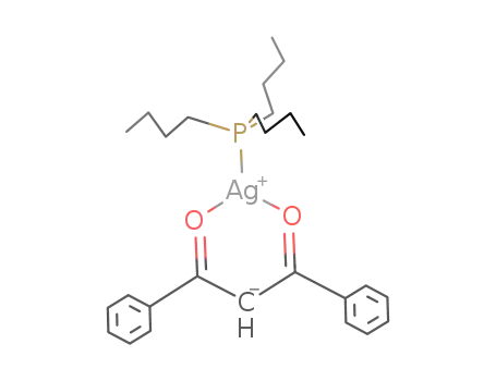 Molecular Structure of 879555-31-4 ((nBu<sub>3</sub>P)Ag(1,3-diphenyl-1,3-propanedionate))