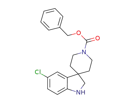 Molecular Structure of 1041704-16-8 (BENZYL 5-CHLOROSPIRO[INDOLINE-3,4'-PIPERIDINE]-1'-CARBOXYLATE)