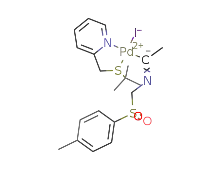 [Pd(2-tert-butylthiomethylpyridine)(C(methyl)N(CH<sub>2</sub>tosyl))I]