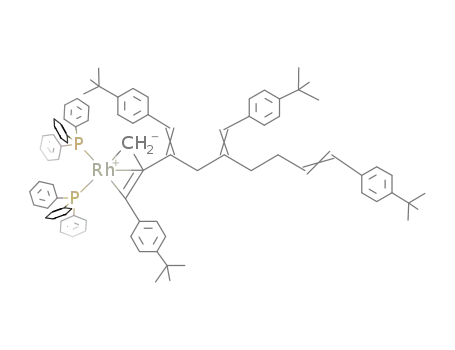 Rh(η(3)-CH2C[CH(C6H4-t-Bu-p)]C(=CH(C6H4-t-Bu-p))CH2C(=CH(C6H4-t-Bu-p))CH2CH2CH=CH(C6H4-t-Bu-p))(PPh3)2