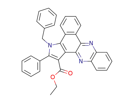 1-benzyl-2-phenyl-3-ethoxycarbonylquinoxaline<2,3e>benz<g>indole