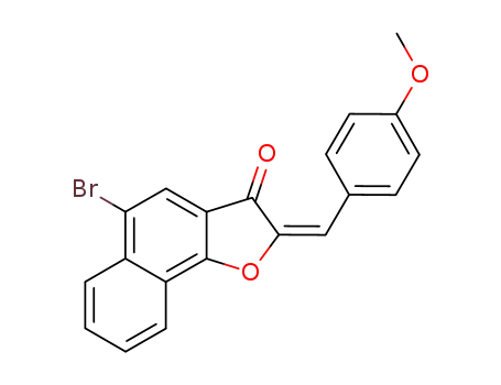 Molecular Structure of 80308-99-2 (5-bromo-2-(p-methoxybenzylidene)-6,7-benzocoumaran-3-one)