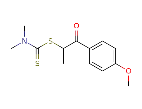 Molecular Structure of 83363-03-5 (Dimethyl-dithiocarbamic acid 2-(4-methoxy-phenyl)-1-methyl-2-oxo-ethyl ester)
