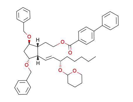 Biphenyl-4-carboxylic acid 2-{(1R,2S,3R,5R)-3,5-bis-benzyloxy-2-[(E)-(S)-3-(tetrahydro-pyran-2-yloxy)-oct-1-enyl]-cyclopentyl}-ethyl ester