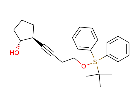 Cyclopentanol, 2-[4-[[(1,1-dimethylethyl)diphenylsilyl]oxy]-1-butynyl]-,
trans-