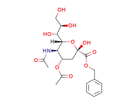 (2S,4S,5R,6R)-4-Acetoxy-5-acetylamino-2-hydroxy-6-((1R,2R)-1,2,3-trihydroxy-propyl)-tetrahydro-pyran-2-carboxylic acid benzyl ester
