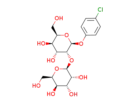 Molecular Structure of 107807-32-9 (p-chlorophenyl 2-O-β-D-mannopyranosyl-β-D-mannopyranoside)
