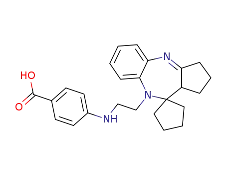 Benzoic acid, 4-((2-(1,2,3,10a-tetrahydrospiro(benzo(b)cyclopenta(e)(1,4)diazepine-10(9),1'-cyclopent)-9-yl)ethyl)amino)-