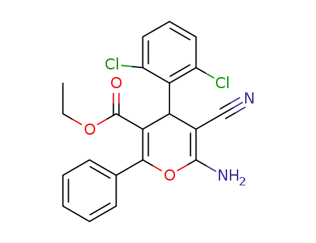 ethyl 6-amino-5-cyano-4-(2,6-dichlorophenyl)-2-phenyl-4H-pyran-3-carboxylate