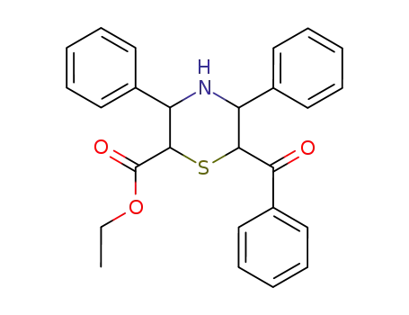 6-Benzoyl-3,5-diphenyl-thiomorpholine-2-carboxylic acid ethyl ester