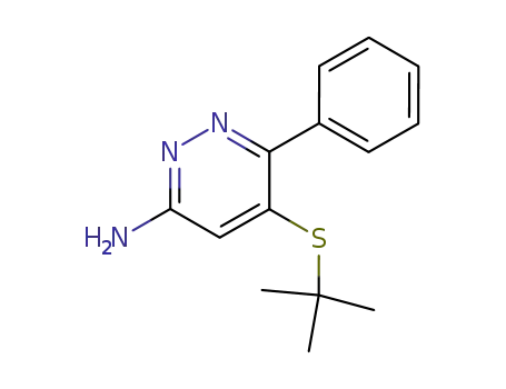 5-tert-Butylsulfanyl-6-phenyl-pyridazin-3-ylamine
