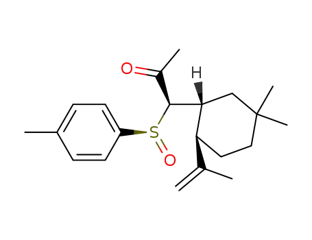 (1R,2R,αR,Rs)-(+)-1-(5,5-dimethyl-2-isopropylencyclohexyl)-1-p-toluenesulfinyl-2-propanone