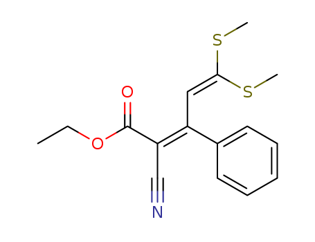 2,4-Pentadienoic acid, 2-cyano-5,5-bis(methylthio)-3-phenyl-, ethyl  ester, (E)-