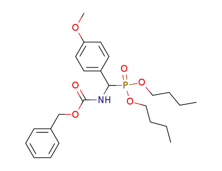 Molecular Structure of 129960-78-7 (Carbamic acid, [(dibutoxyphosphinyl)(4-methoxyphenyl)methyl]-,
phenylmethyl ester)
