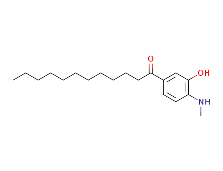 Molecular Structure of 135420-20-1 (1-[3-hydroxy-4-(methylamino)phenyl]dodecan-1-one)