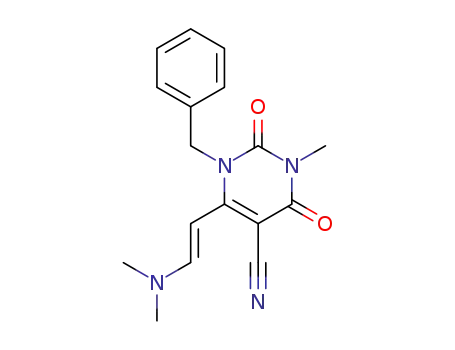 1-Benzyl-6-((E)-2-dimethylamino-vinyl)-3-methyl-2,4-dioxo-1,2,3,4-tetrahydro-pyrimidine-5-carbonitrile